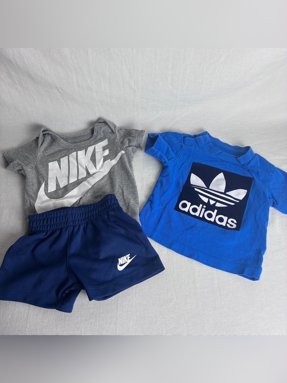 Nike & Adidas Baby Boy Clothes Lot Size 6 Months Bodysuit Shirt Shorts